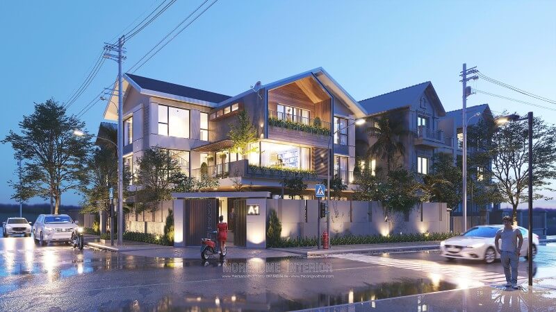 Mẫu thiết kế kiến trúc biệt thự vườn đẹp và đẳng cấp được hoàn thiện bởi KTS Morehome thiết kế biệt thự đơn lập